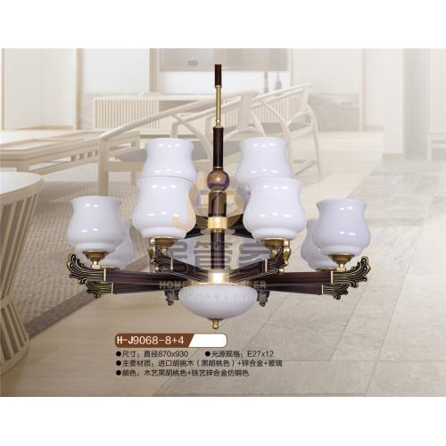 木头吊灯H-J9068-8+4