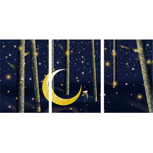 卡通等宽三联画KDSL70*90-1