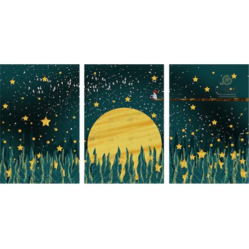 卡通等宽三联画KDSL80*100-3