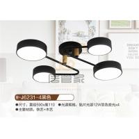 木头吊灯H-J6231-4黑色