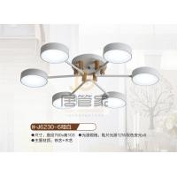 木头吊灯H-J6230-6哑白