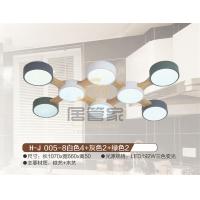 木头吊灯H-J005-8白色4+灰色2+绿色2