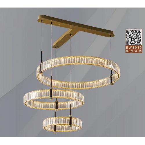 EW8919-850+650+450轻奢水晶吊灯	