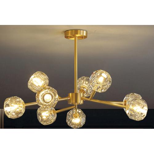 EW8620金色-12全铜北欧风吊灯