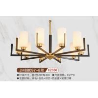 JM88097-8黑新中式铁艺吊灯