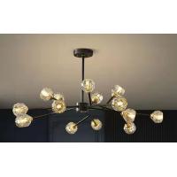 EW8623黑擦金-15全铜北欧风吊灯