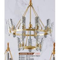 EW8305-10+5全铜北欧风吊灯