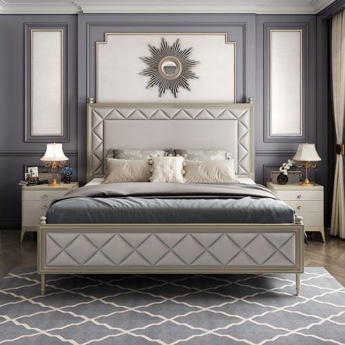 现代美式轻奢床H923